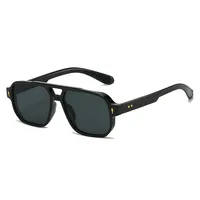 Simple Style Gradient Color Solid Color Pc Square Full Frame Glasses main image 4