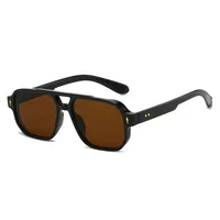 Simple Style Gradient Color Solid Color Pc Square Full Frame Glasses main image 2