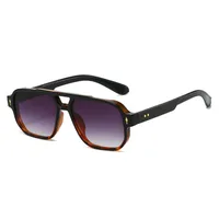 Simple Style Gradient Color Solid Color Pc Square Full Frame Glasses main image 5