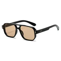 Simple Style Gradient Color Solid Color Pc Square Full Frame Glasses sku image 11