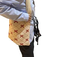 Women's Medium Polyester Bow Knot Cute Square Open Tote Bag main image 4