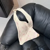 Women's Medium Polyester Bow Knot Cute Square Open Tote Bag sku image 2