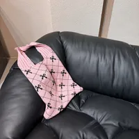 Women's Medium Polyester Bow Knot Cute Square Open Tote Bag sku image 3