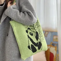 Women's Medium Polyester Panda Cute Square Open Tote Bag main image 2
