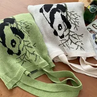 Women's Medium Polyester Panda Cute Square Open Tote Bag main image 3