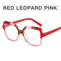 Simple Style Color Block Leopard Ac Square Full Frame Glasses sku image 2