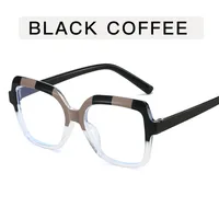 Simple Style Color Block Leopard Ac Square Full Frame Glasses sku image 4