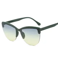 Retro Ethnic Style Gradient Color Ac Cat Eye Half Frame Glasses main image 3