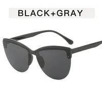 Retro Ethnic Style Gradient Color Ac Cat Eye Half Frame Glasses sku image 1
