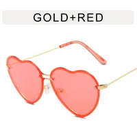 Vacation Simple Style Heart Shape Ac Special-Shaped Mirror Frameless Glasses sku image 2