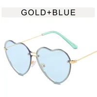Vacation Simple Style Heart Shape Ac Special-Shaped Mirror Frameless Glasses sku image 6