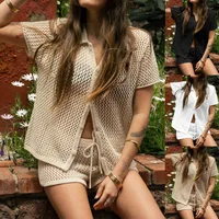 Weekend Daily Sports Women's Casual Solid Color Polyester Hollow Out Shorts Sets Shorts Sets main image 5
