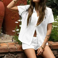 Weekend Daily Sports Women's Casual Solid Color Polyester Hollow Out Shorts Sets Shorts Sets main image 4