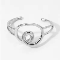 Simple Style Spiral 304 Stainless Steel Titanium Steel Women's Cuff Bracelets main image 6