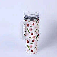 Casual Flower 201 Stainless Steel 304 Stainless Steel Thermos Cup 1 Piece sku image 2