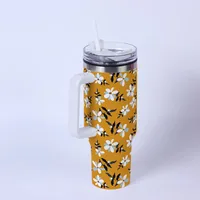 Casual Flower 201 Stainless Steel 304 Stainless Steel Thermos Cup 1 Piece sku image 7