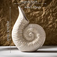 Elegant Vintage Style Conch Ceramics Ornaments Vase sku image 1