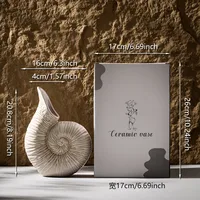 Elegant Vintage Style Conch Ceramics Ornaments Vase sku image 2