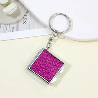 Glam Glittery Rhinestone Metal Unisex Keychain sku image 5