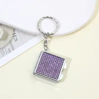 Glam Glittery Rhinestone Metal Unisex Keychain sku image 7