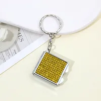 Glam Glittery Rhinestone Metal Unisex Keychain sku image 8