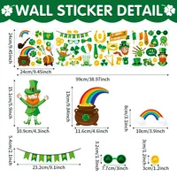 Cartoon Shamrock PVC Wall Art sku image 3
