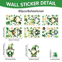 Cute Shamrock Human PVC Wall Sticker Window Stickers Wall Art main image 4