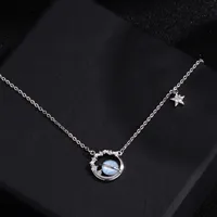 Vacation Simple Style Solid Color Copper Inlay Zircon Women's Pendant Necklace main image 2
