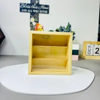 Simple Style Solid Color Wood Bookshelf Artificial Decorations sku image 2