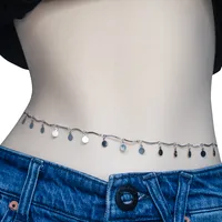 Simple Style Classic Style Solid Color Titanium Steel Women's Chain Belts main image 2
