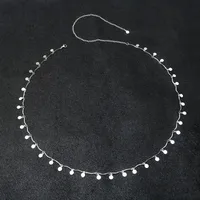 Simple Style Classic Style Solid Color Titanium Steel Women's Chain Belts main image 3