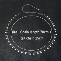Simple Style Classic Style Solid Color Titanium Steel Women's Chain Belts sku image 1