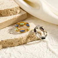 Vintage Style Geometric Titanium Steel Plating Women's Rings main image 2