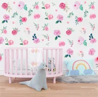 Casual Dinosaur Rose PVC Wall Sticker Wall Art main image 1