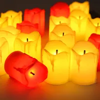 Led Electronic Simulation Candle Lights Festival Dinner Wedding Bar Tearing Craft Marriage Candle Electric Lamp main image 4