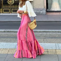 Women's Skirt Casual Simple Style Streetwear Multicolor Midi Dress Holiday Selfie main image 2
