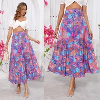 Women's Skirt Casual Simple Style Streetwear Multicolor Maxi Long Dress Holiday Daily Selfie main image 1