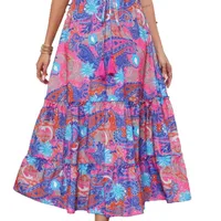Women's Skirt Casual Simple Style Streetwear Multicolor Maxi Long Dress Holiday Daily Selfie main image 5