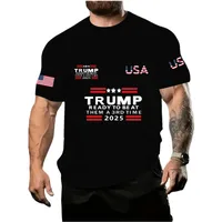 Men's American Flag Simple Style Round Neck Short Sleeve Loose Men's T-shirt main image 1