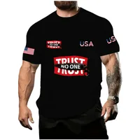 Men's American Flag Simple Style Round Neck Short Sleeve Loose Men's T-shirt main image 3