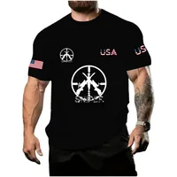 Men's American Flag Simple Style Round Neck Short Sleeve Loose Men's T-shirt main image 5
