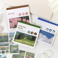 Fresh Artistic Oil Painting Scenery Series Paper Sticker Book Women's Diary Decoration Material 6 Styles main image 1