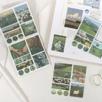 Fresh Artistic Oil Painting Scenery Series Paper Sticker Book Women's Diary Decoration Material 6 Styles main image 3