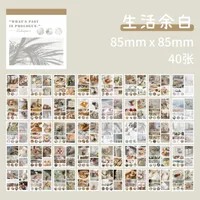 Fresh Artistic Oil Painting Scenery Series Paper Sticker Book Women's Diary Decoration Material 6 Styles sku image 1