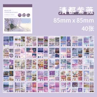 Fresh Artistic Oil Painting Scenery Series Paper Sticker Book Women's Diary Decoration Material 6 Styles sku image 2