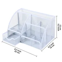Metal Pen Holder Office Supplies Creative Unique Desktop Hollow Storage Box Combination Stationery Organizer Box sku image 9