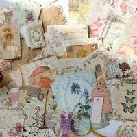 Vintage Retro Collection Material Pack Memory Post Office Series Handbook Diy Collage Base Material Stickers 4 Styles main image 2