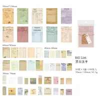 Vintage Retro Collection Material Pack Memory Post Office Series Handbook Diy Collage Base Material Stickers 4 Styles sku image 3