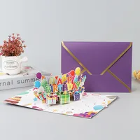 High-end Feel 3d Birthday Music Card Creative Handwritten Small Card Paper Carving Greeting Office Cultural Cards main image 2