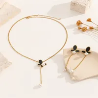 Elegant Butterfly 304 Stainless Steel Women's Earrings Necklace Jewelry Set main image 5